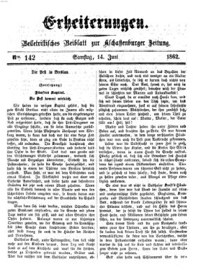 Erheiterungen (Aschaffenburger Zeitung) Samstag 14. Juni 1862