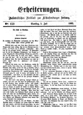 Erheiterungen (Aschaffenburger Zeitung) Samstag 5. Juli 1862