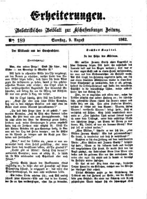 Erheiterungen (Aschaffenburger Zeitung) Samstag 9. August 1862