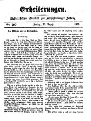 Erheiterungen (Aschaffenburger Zeitung) Freitag 22. August 1862