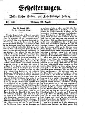 Erheiterungen (Aschaffenburger Zeitung) Mittwoch 27. August 1862