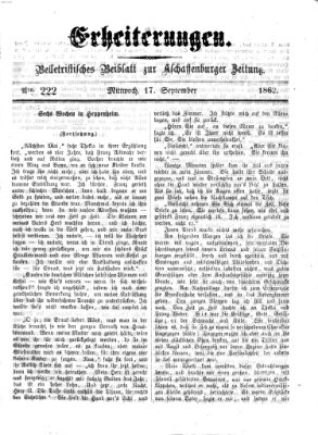 Erheiterungen (Aschaffenburger Zeitung) Mittwoch 17. September 1862