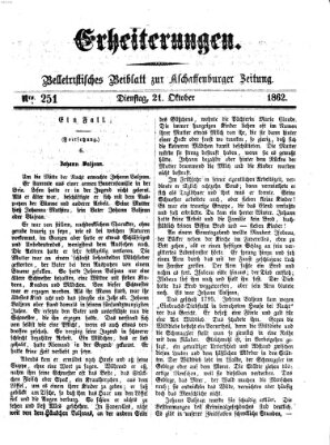 Erheiterungen (Aschaffenburger Zeitung) Dienstag 21. Oktober 1862