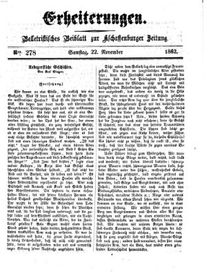 Erheiterungen (Aschaffenburger Zeitung) Samstag 22. November 1862