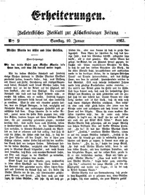 Erheiterungen (Aschaffenburger Zeitung) Samstag 10. Januar 1863