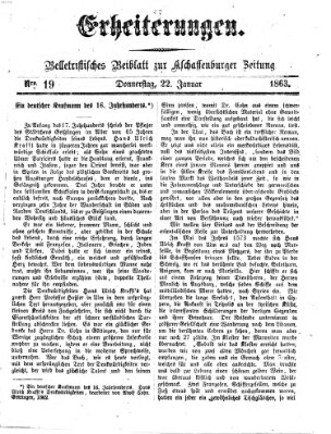 Erheiterungen (Aschaffenburger Zeitung) Donnerstag 22. Januar 1863