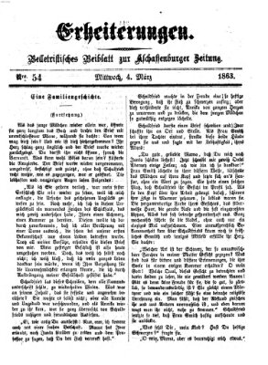 Erheiterungen (Aschaffenburger Zeitung) Mittwoch 4. März 1863