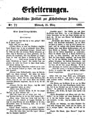 Erheiterungen (Aschaffenburger Zeitung) Mittwoch 25. März 1863