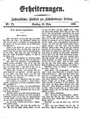 Erheiterungen (Aschaffenburger Zeitung) Samstag 28. März 1863