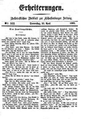 Erheiterungen (Aschaffenburger Zeitung) Donnerstag 30. April 1863
