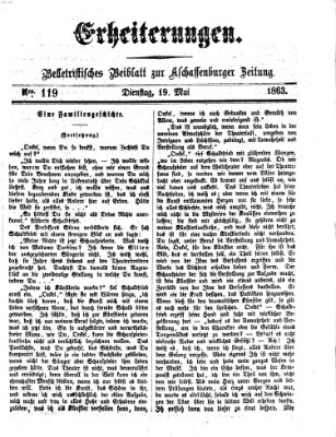Erheiterungen (Aschaffenburger Zeitung) Dienstag 19. Mai 1863