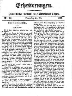 Erheiterungen (Aschaffenburger Zeitung) Donnerstag 21. Mai 1863