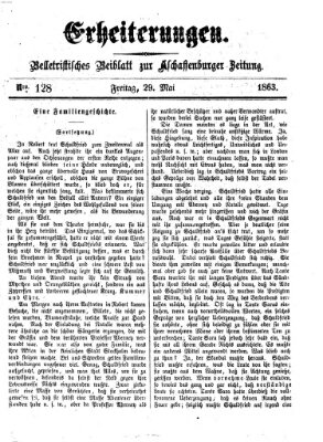 Erheiterungen (Aschaffenburger Zeitung) Freitag 29. Mai 1863