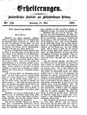 Erheiterungen (Aschaffenburger Zeitung) Sonntag 31. Mai 1863