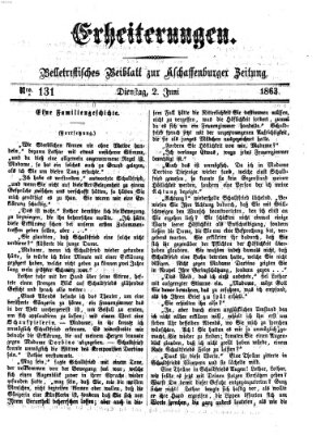 Erheiterungen (Aschaffenburger Zeitung) Dienstag 2. Juni 1863