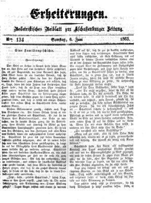 Erheiterungen (Aschaffenburger Zeitung) Samstag 6. Juni 1863