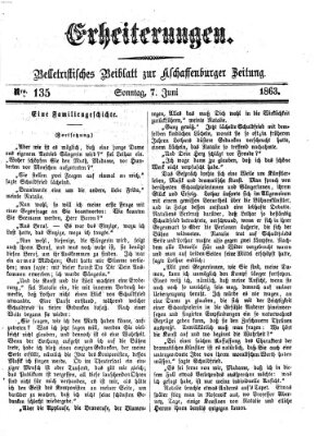 Erheiterungen (Aschaffenburger Zeitung) Sonntag 7. Juni 1863