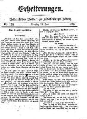 Erheiterungen (Aschaffenburger Zeitung) Dienstag 23. Juni 1863