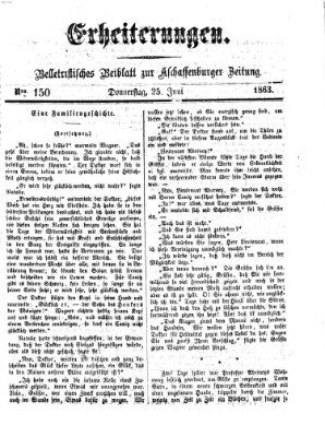 Erheiterungen (Aschaffenburger Zeitung) Donnerstag 25. Juni 1863