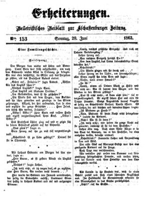 Erheiterungen (Aschaffenburger Zeitung) Sonntag 28. Juni 1863