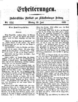 Erheiterungen (Aschaffenburger Zeitung) Montag 29. Juni 1863
