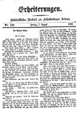 Erheiterungen (Aschaffenburger Zeitung) Freitag 7. August 1863