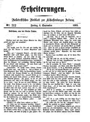 Erheiterungen (Aschaffenburger Zeitung) Freitag 4. September 1863