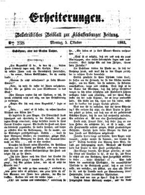 Erheiterungen (Aschaffenburger Zeitung) Montag 5. Oktober 1863