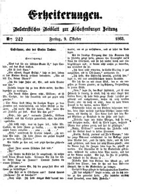 Erheiterungen (Aschaffenburger Zeitung) Freitag 9. Oktober 1863