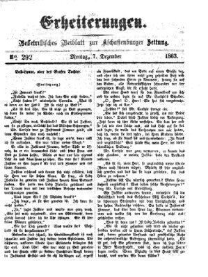 Erheiterungen (Aschaffenburger Zeitung) Montag 7. Dezember 1863