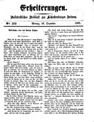 Erheiterungen (Aschaffenburger Zeitung) Montag 28. Dezember 1863