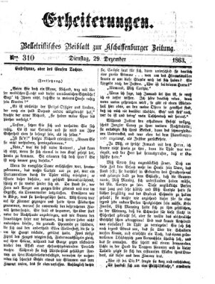 Erheiterungen (Aschaffenburger Zeitung) Dienstag 29. Dezember 1863