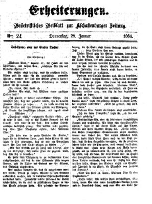 Erheiterungen (Aschaffenburger Zeitung) Donnerstag 28. Januar 1864