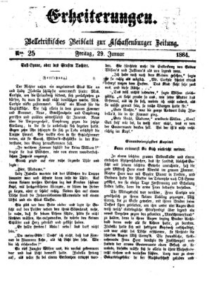 Erheiterungen (Aschaffenburger Zeitung) Freitag 29. Januar 1864