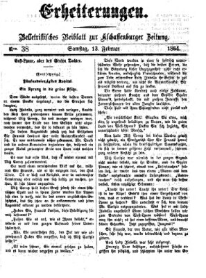 Erheiterungen (Aschaffenburger Zeitung) Samstag 13. Februar 1864