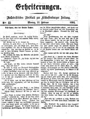 Erheiterungen (Aschaffenburger Zeitung) Montag 22. Februar 1864