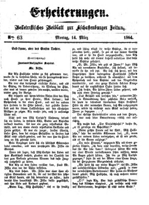 Erheiterungen (Aschaffenburger Zeitung) Montag 14. März 1864