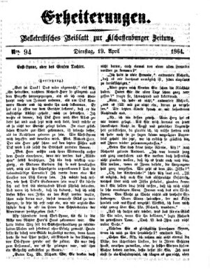 Erheiterungen (Aschaffenburger Zeitung) Dienstag 19. April 1864