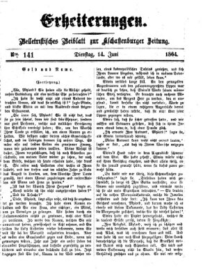 Erheiterungen (Aschaffenburger Zeitung) Dienstag 14. Juni 1864