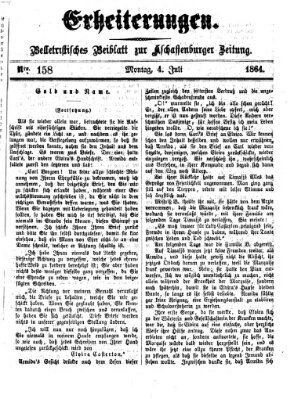 Erheiterungen (Aschaffenburger Zeitung) Montag 4. Juli 1864