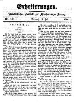 Erheiterungen (Aschaffenburger Zeitung) Mittwoch 13. Juli 1864