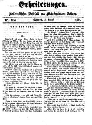 Erheiterungen (Aschaffenburger Zeitung) Mittwoch 3. August 1864