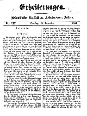 Erheiterungen (Aschaffenburger Zeitung) Samstag 19. November 1864