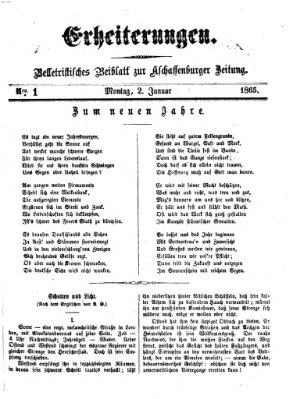 Erheiterungen (Aschaffenburger Zeitung) Montag 2. Januar 1865
