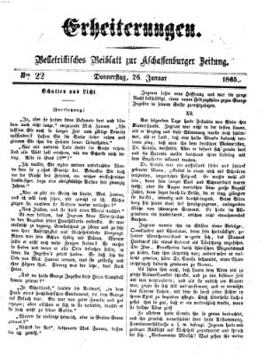Erheiterungen (Aschaffenburger Zeitung) Donnerstag 26. Januar 1865