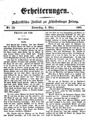 Erheiterungen (Aschaffenburger Zeitung) Donnerstag 9. März 1865