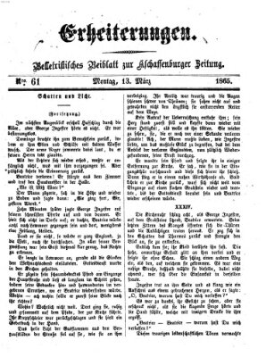 Erheiterungen (Aschaffenburger Zeitung) Montag 13. März 1865