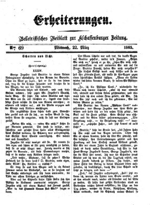 Erheiterungen (Aschaffenburger Zeitung) Mittwoch 22. März 1865