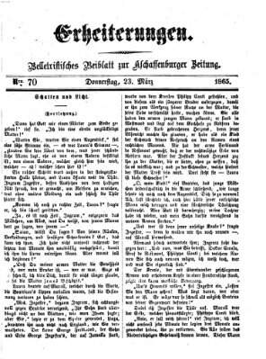 Erheiterungen (Aschaffenburger Zeitung) Donnerstag 23. März 1865