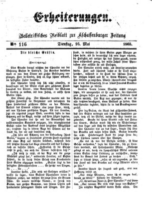 Erheiterungen (Aschaffenburger Zeitung) Dienstag 16. Mai 1865